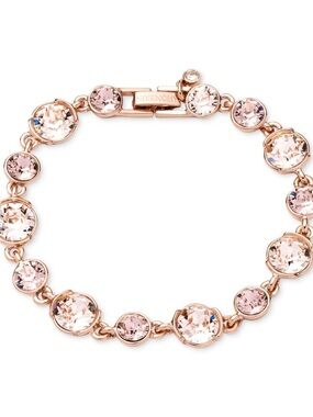 Givenchy Rose Gold-Tone Pink Crystal
Flex Bracelet